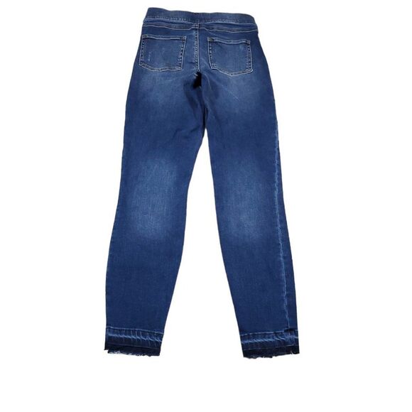 Spanx Distressed Ankle Skinny Jeans Legging Blue Medium Wash Pull On Size XS - Picture 3 of 12